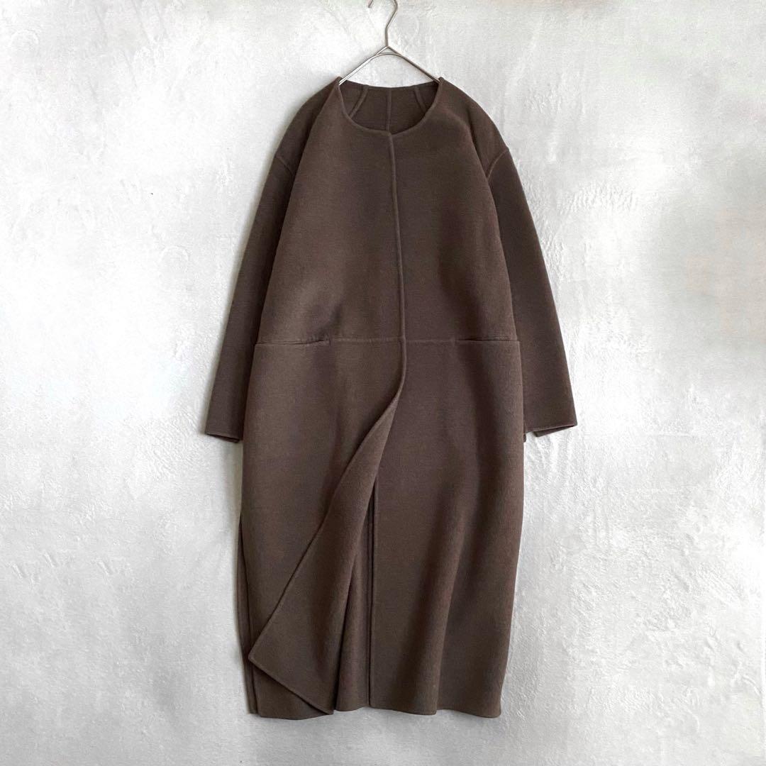 【ほぼ未使用✨】ドゥーズィエムクラス　victorian リバーノーカラーコート