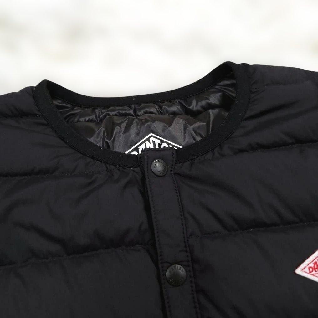 美品☆DANTON　ダントン　ダウンベスト　インナー　黒　クルーネック　XS