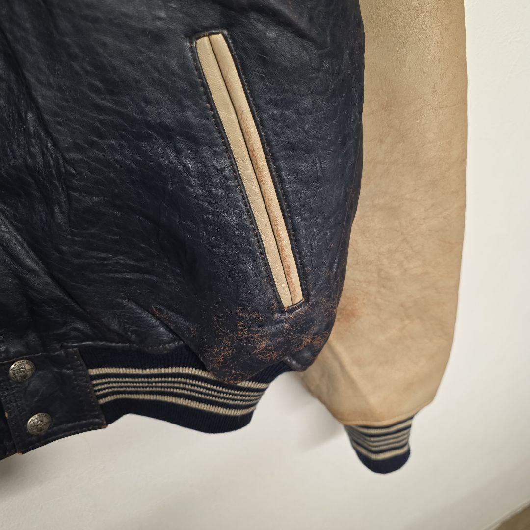 超貴重！NO FEAR ノーフィア　オールレザー　ビッグロゴ　スタジャン　M