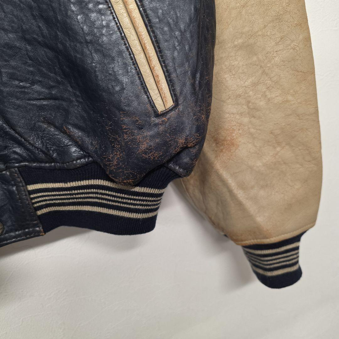 超貴重！NO FEAR ノーフィア　オールレザー　ビッグロゴ　スタジャン　M