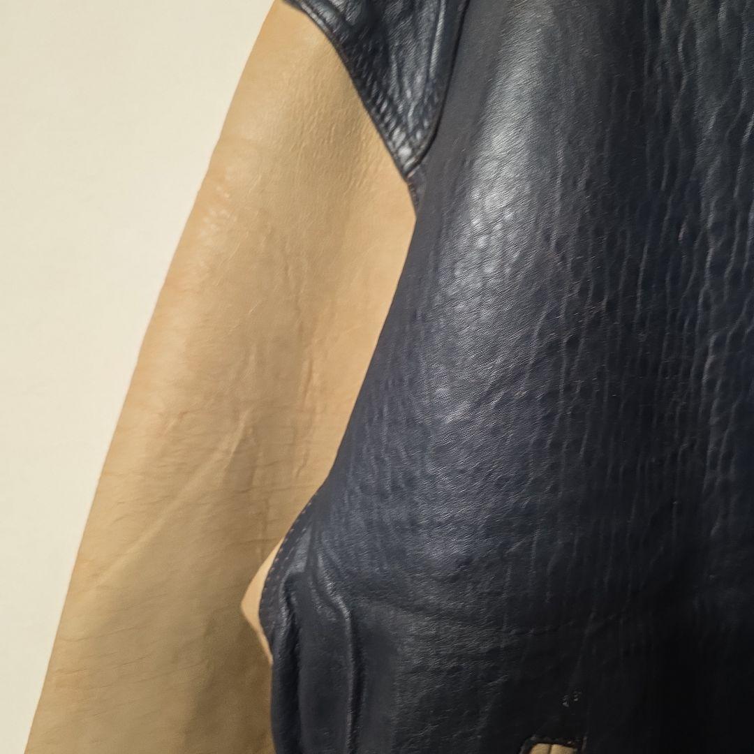 超貴重！NO FEAR ノーフィア　オールレザー　ビッグロゴ　スタジャン　M