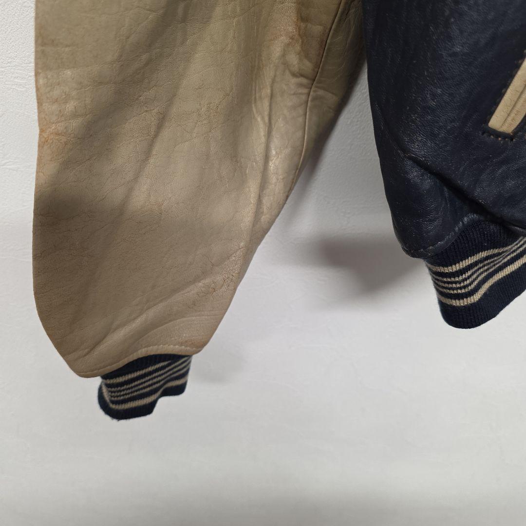 超貴重！NO FEAR ノーフィア　オールレザー　ビッグロゴ　スタジャン　M