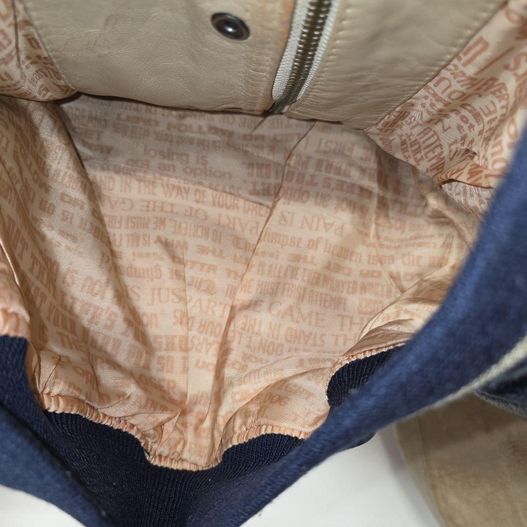 超貴重！NO FEAR ノーフィア　オールレザー　ビッグロゴ　スタジャン　M