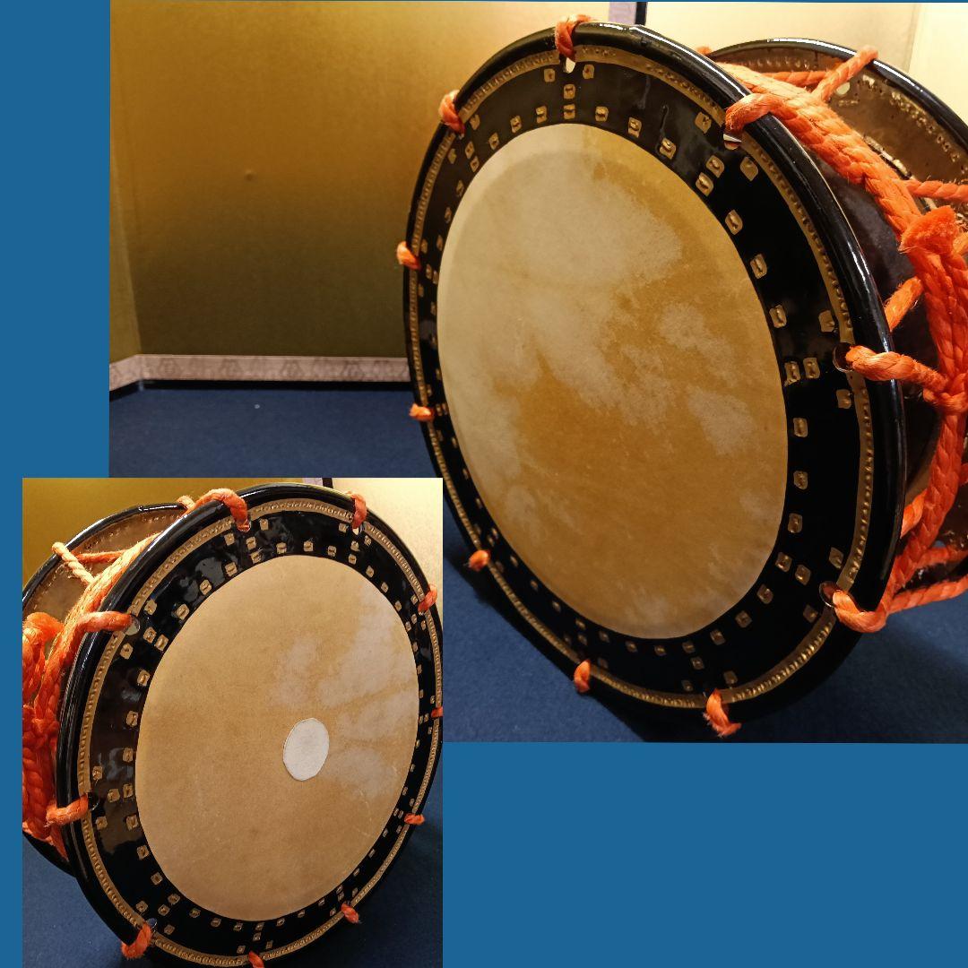 タカユウ和太鼓 台座透かし彫 組み立 和楽器 打楽径36cm 良音AJ81