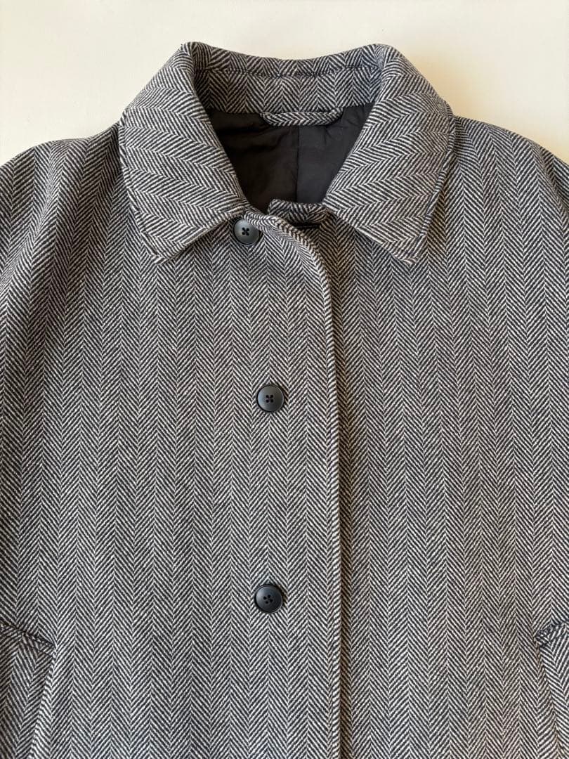 Steven Alanラムズウール ヘリンボーン オーバー バルマカーン コート