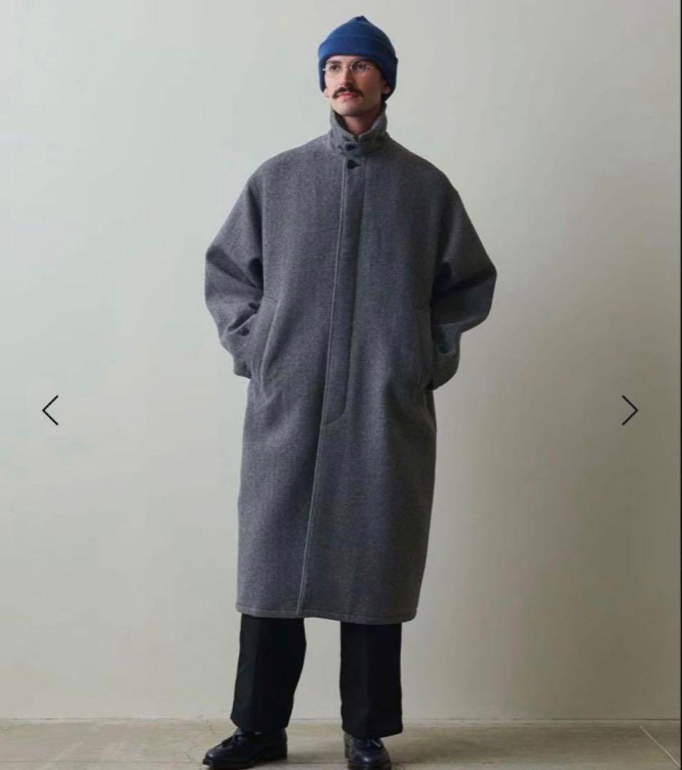 Steven Alanラムズウール ヘリンボーン オーバー バルマカーン コート