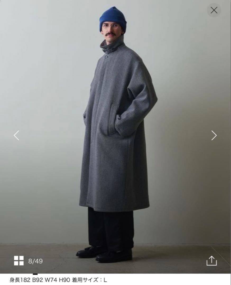 Steven Alanラムズウール ヘリンボーン オーバー バルマカーン コート