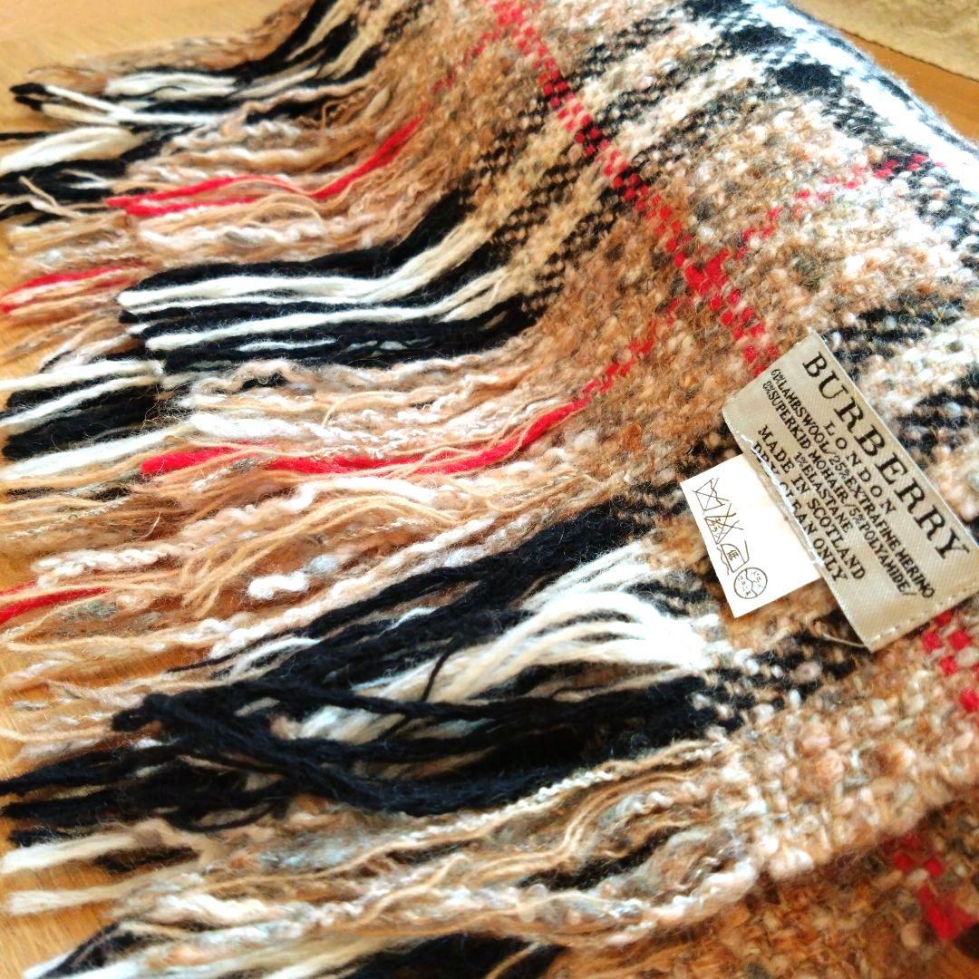 未使用 BURBERRY バーバリーロンドン ノバチェック メリンジ マフラー
