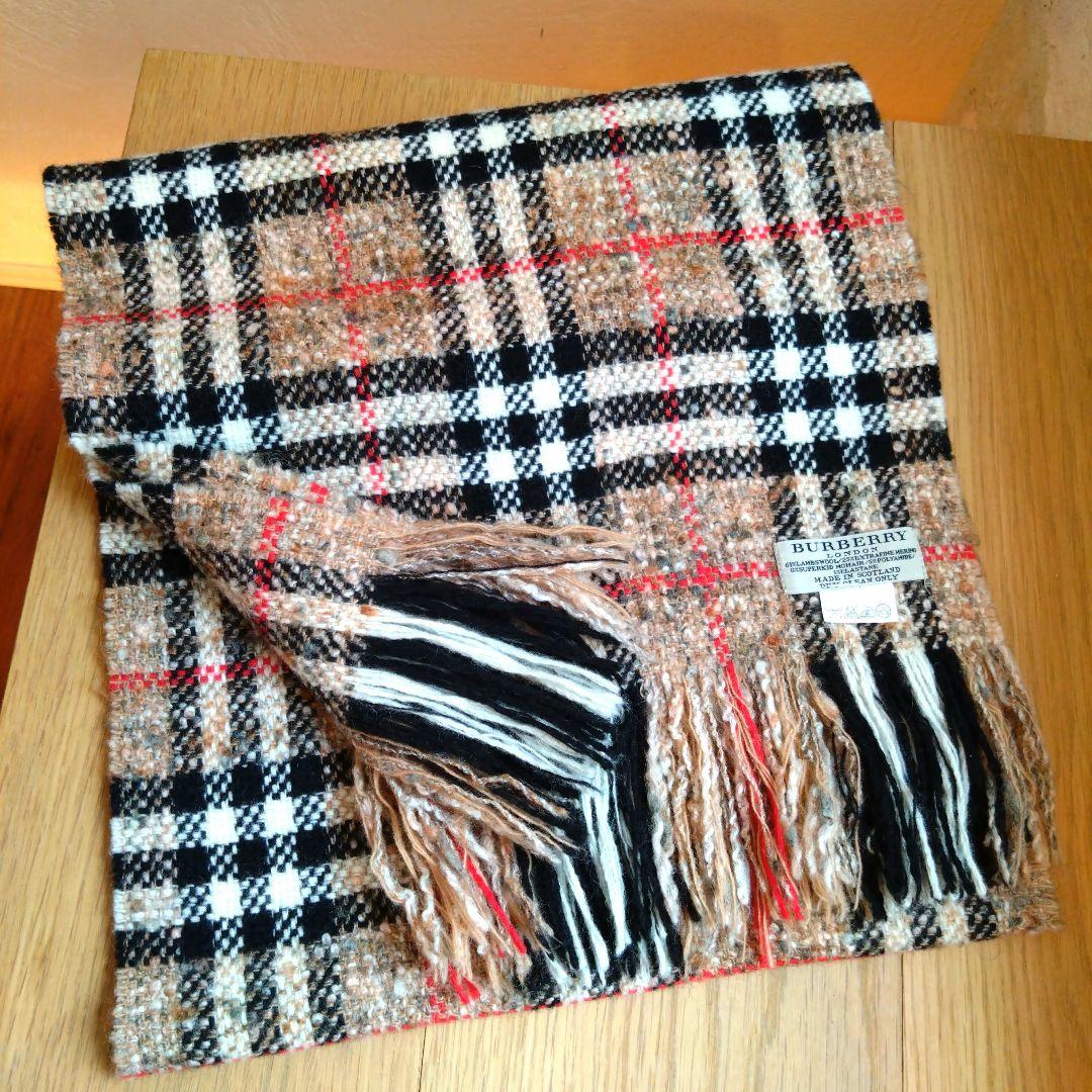 未使用 BURBERRY バーバリーロンドン ノバチェック メリンジ マフラー