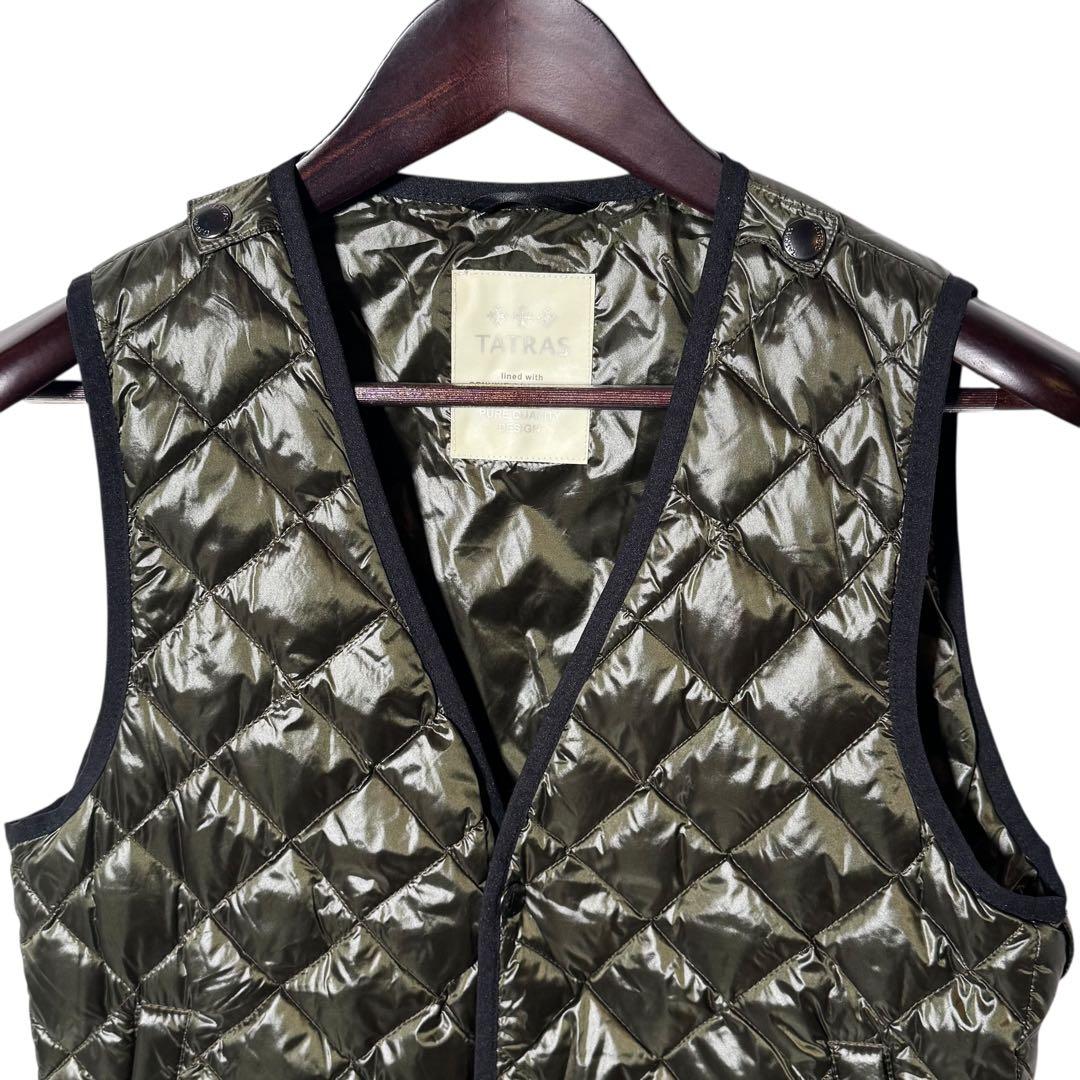 極美品✨ TATRAS インナーダウンベスト モスグリーン 02 キルティング