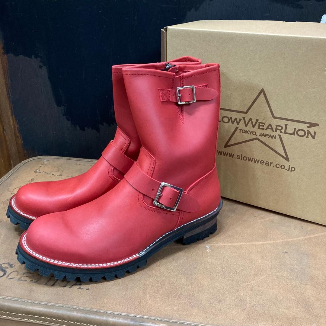 ▼10E　SLOWWEARLION　エンジニアブーツ　レッド　OB-8595SR