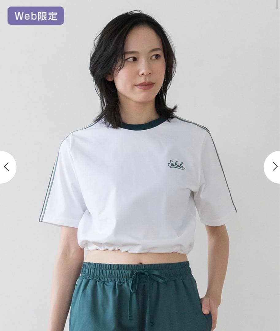 【SUKALA】ラインクロップドTee