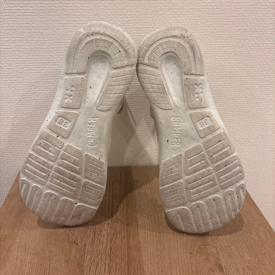 【美品】CAMPER ペウスタジアム レザー ハイカット スニーカー 38