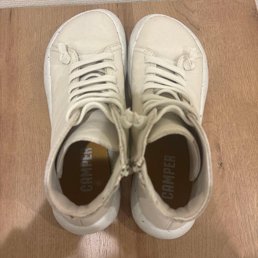 【美品】CAMPER ペウスタジアム レザー ハイカット スニーカー 38
