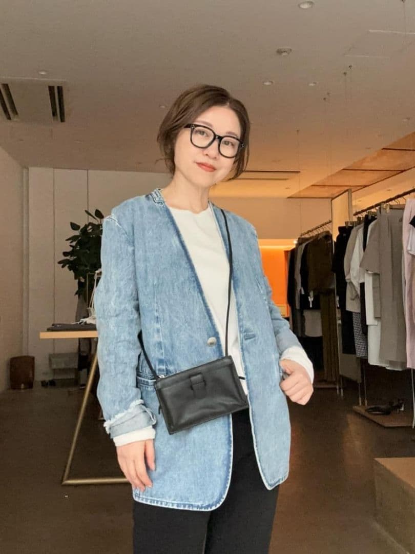 25SS DENIMノーカラージャケット