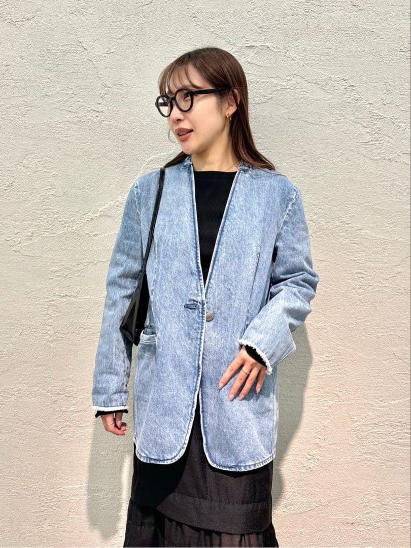 25SS DENIMノーカラージャケット