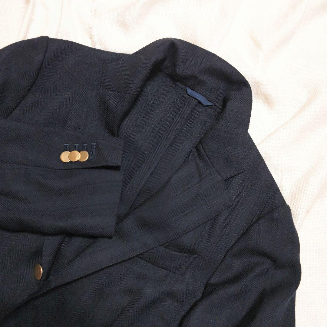 エリコフォルミコラErrico Formicola金ボタンテーラードジャケット紺