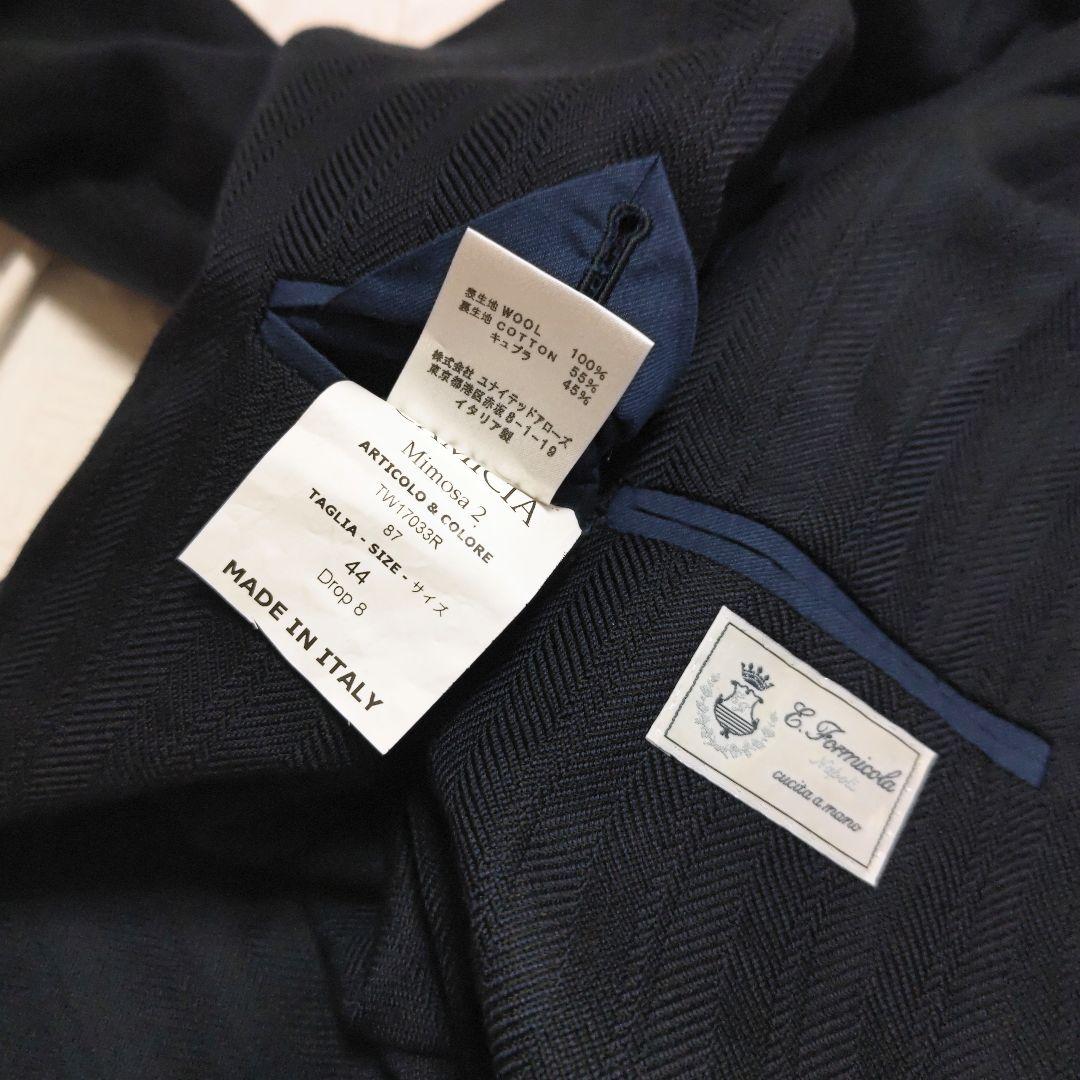 エリコフォルミコラErrico Formicola金ボタンテーラードジャケット紺