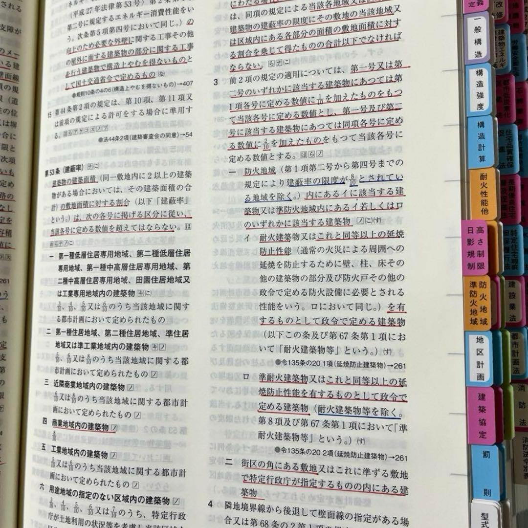 【non】一級建築士2026年版法令集 （線引き・index貼付済）