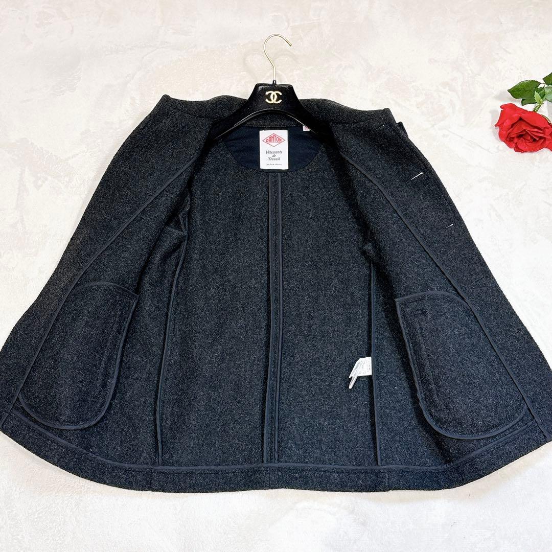 新品同様✨　danton ピーコート　ダークグレー　38 ウールモッサ