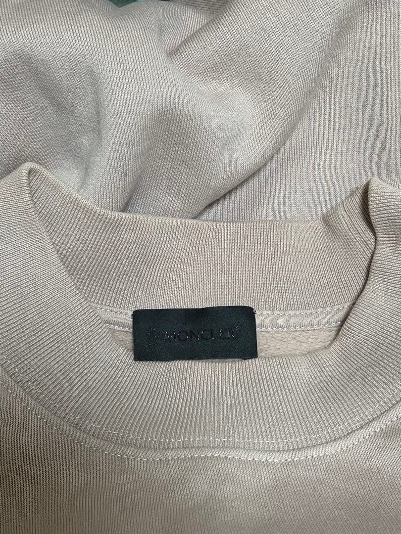 MONCLER スウェット シャツ トレーナー ピンク M ロゴ 黒 モンクレー