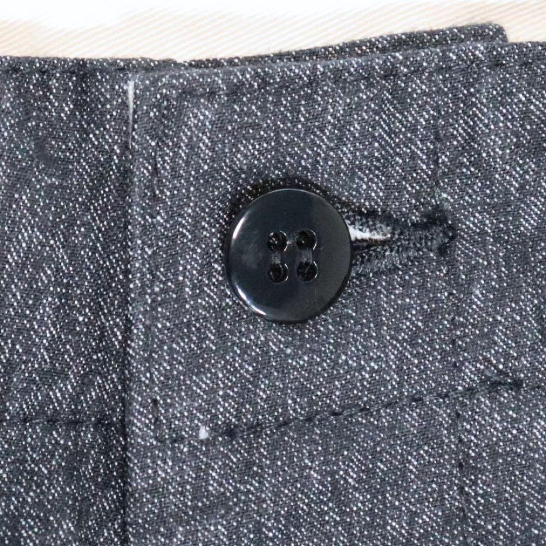 cushman ブラックシャンブレー　トラウザーズ　34インチ　チノパンツ