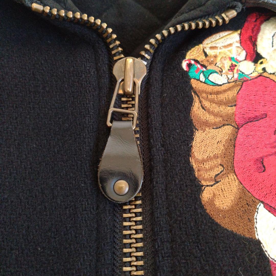 POWDERスタジャンレザーヴィンテージサンタクロース熊ピンクハウスクリスマス