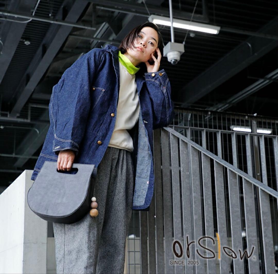 or slow 9oz オリジナルセルビッチルーズフィットデニムカバーオール F