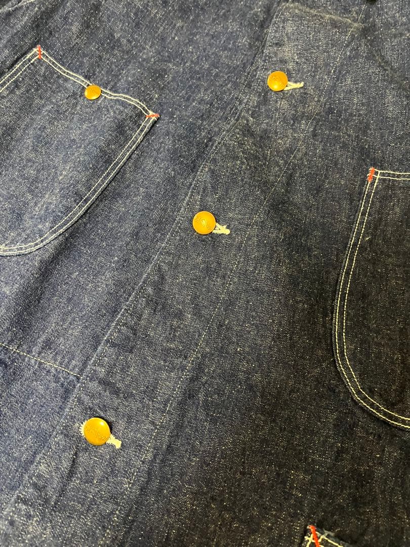 or slow 9oz オリジナルセルビッチルーズフィットデニムカバーオール F