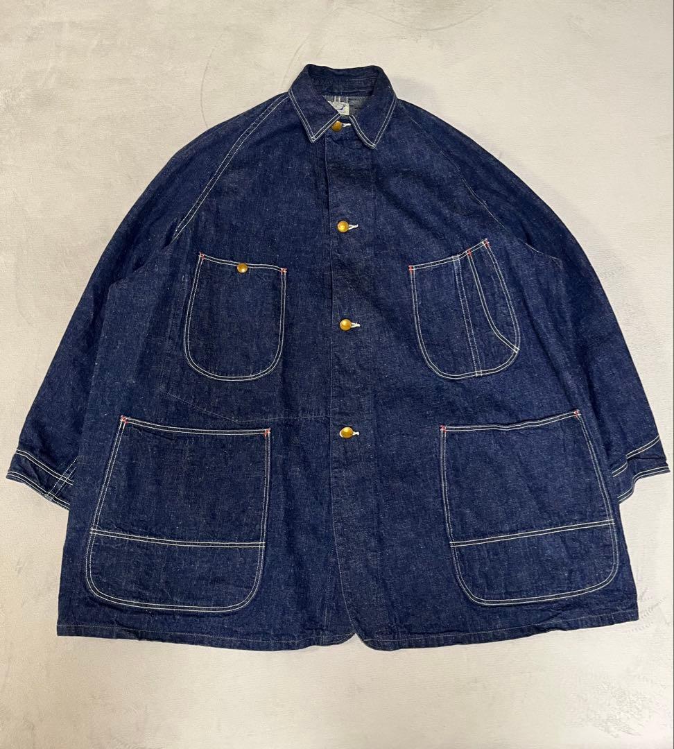 or slow 9oz オリジナルセルビッチルーズフィットデニムカバーオール F