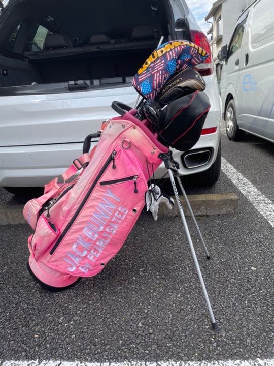 ジャックバニー スタンドキャディバッグ ピンク ナイロン
