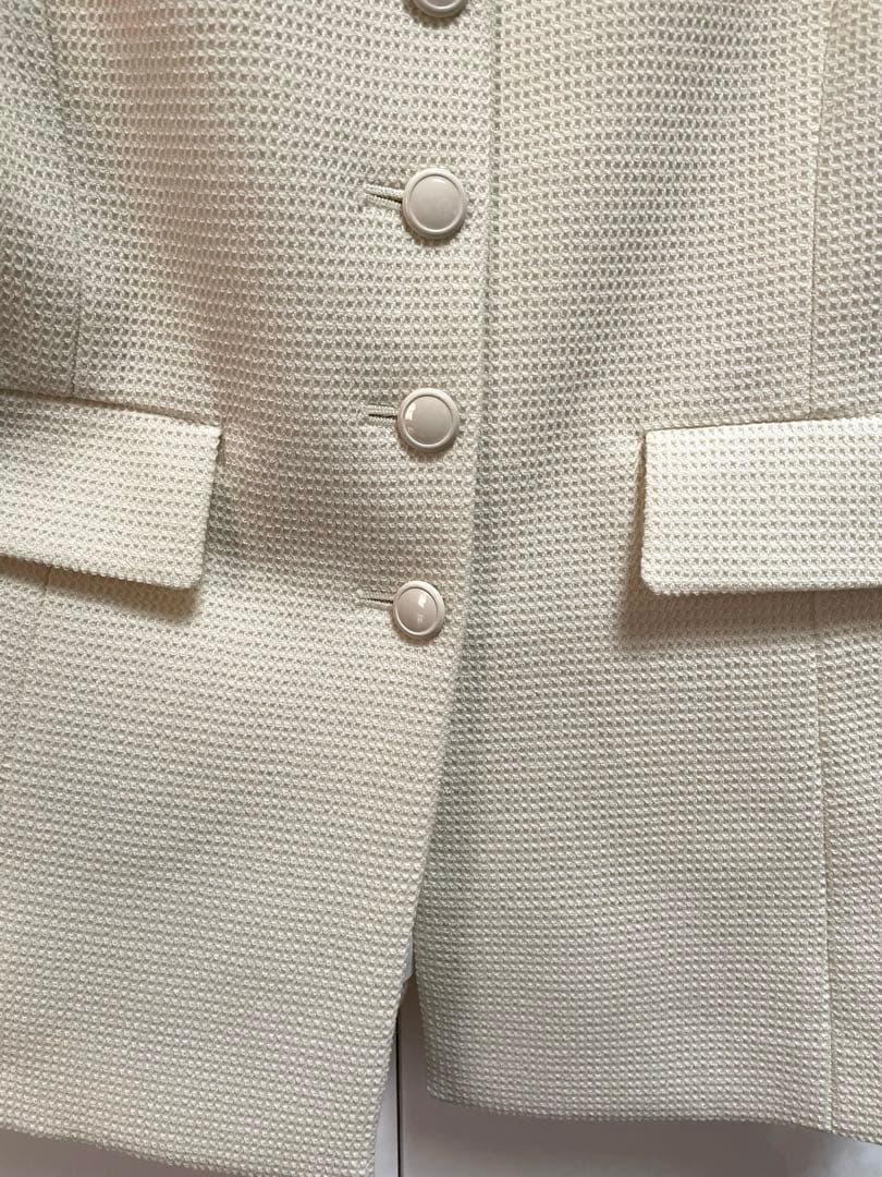 アナイ　ワッフルツイードペプラムジレ