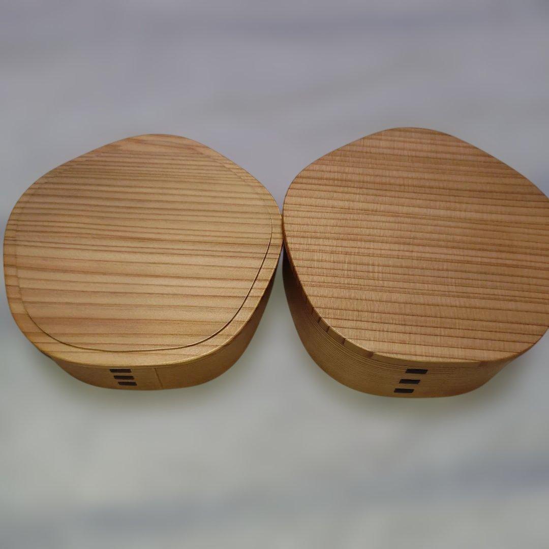 大館工芸社 曲げわっぱ梅花弁当箱2段