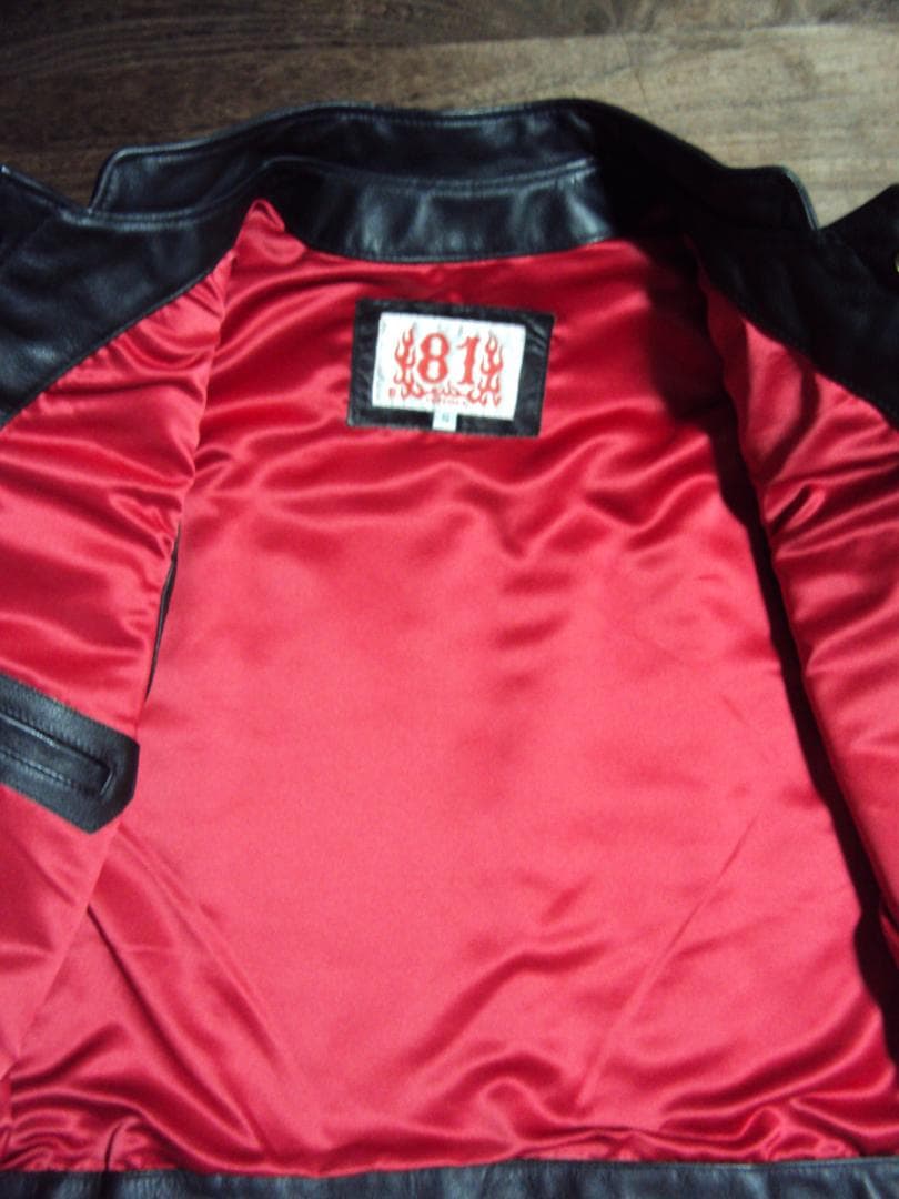 81 SUPPORT レザー クラブ　ベスト S　HA　ヘルズエンジェルズ