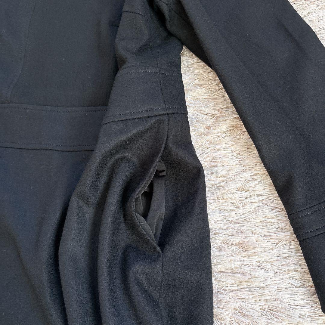 極美品✨トゥービーシック 大きめサイズ フリル ウール ワンピース 黒 46