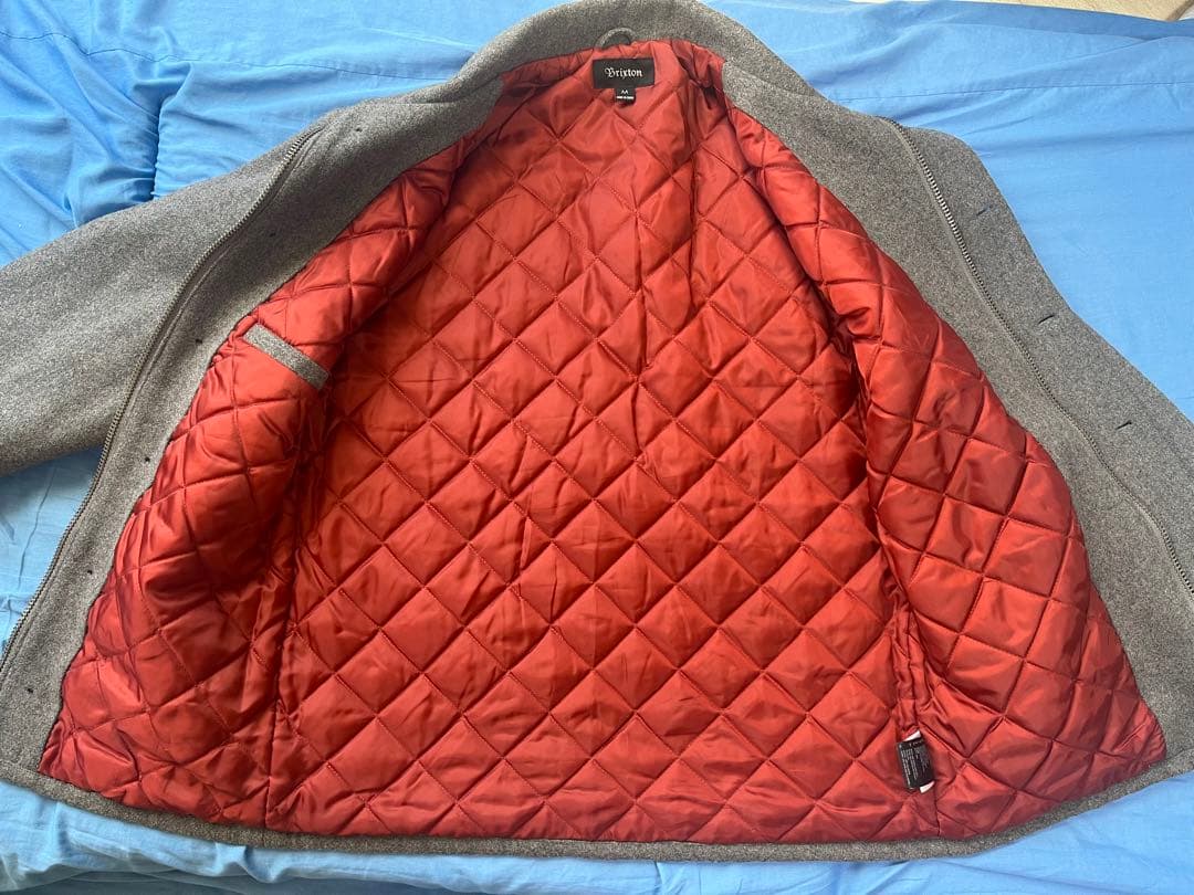 Brixton ブリクストン ウールジャケット 丸襟 サイズM メンズ グレー