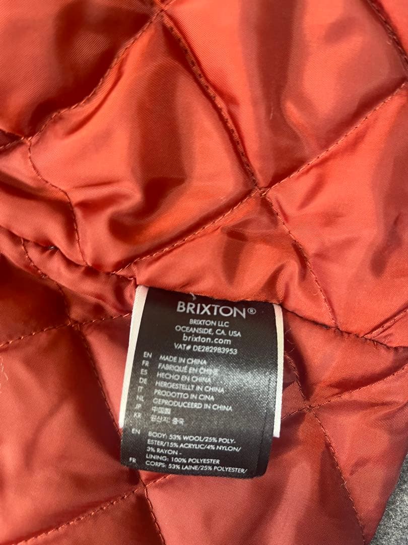 Brixton ブリクストン ウールジャケット 丸襟 サイズM メンズ グレー