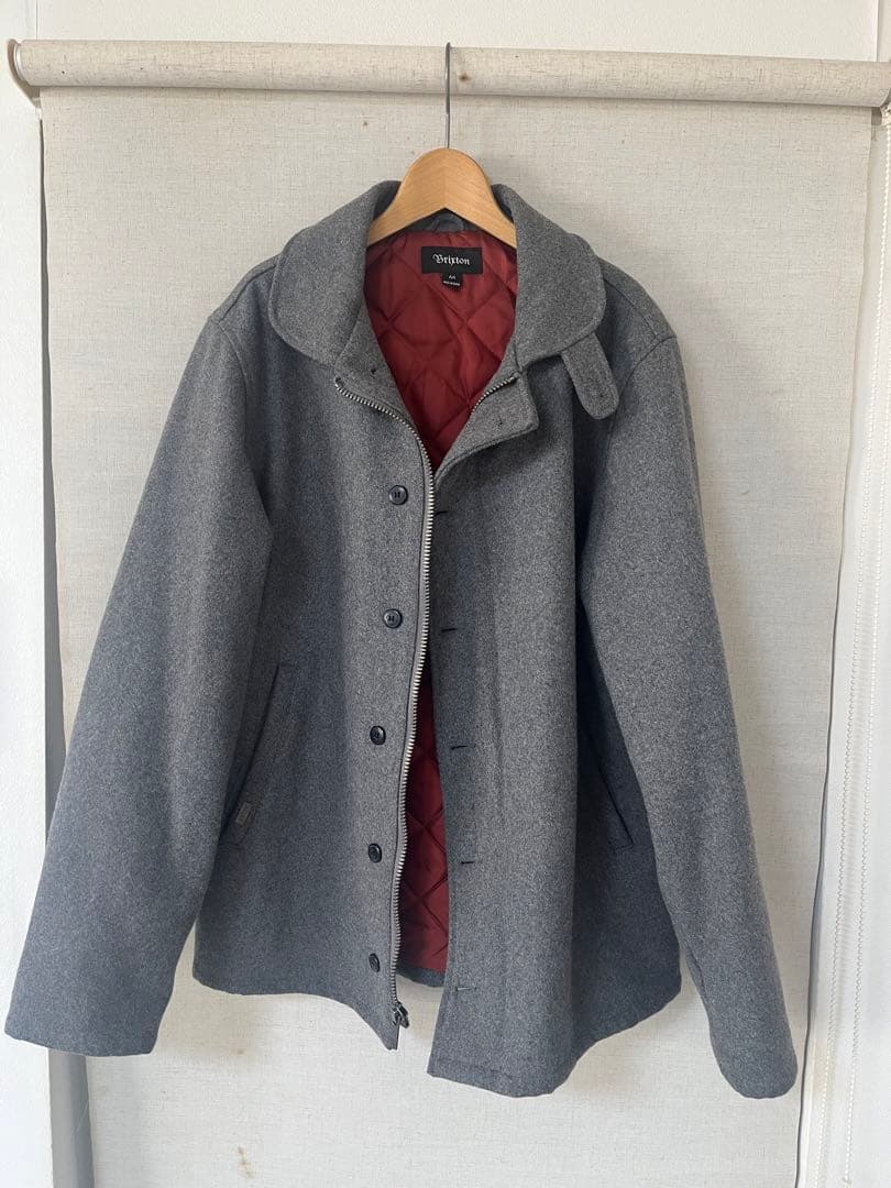 Brixton ブリクストン ウールジャケット 丸襟 サイズM メンズ グレー