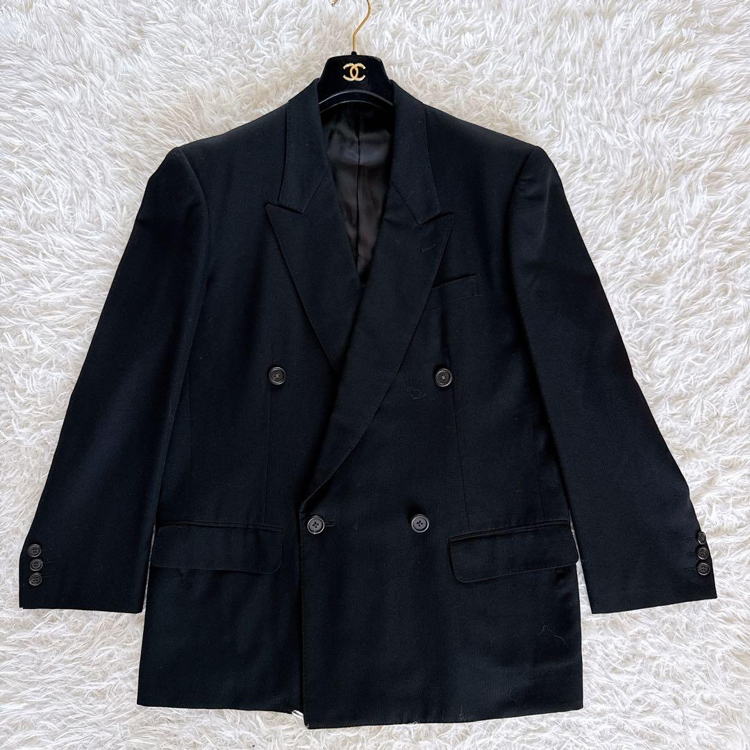 美品【Y’s for men】ダブルブレスト テーラードジャケット ブラック M