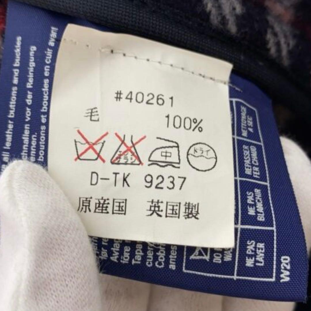 【美品】希少　3L Burberrysダッフルコート　ノバチェック　英国製　紺