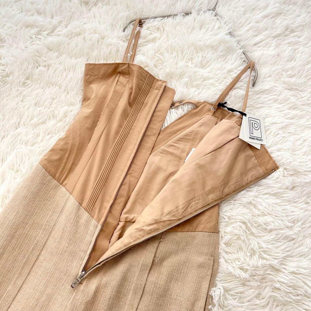 新品✨ プランクプロジェクト リネン混 コンビネーションベアトップロンパース 麻