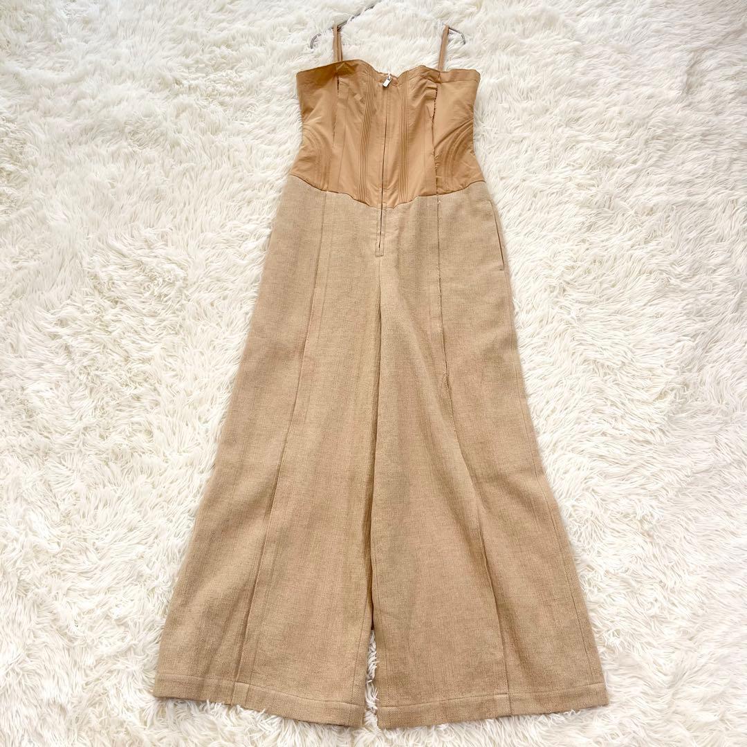 新品✨ プランクプロジェクト リネン混 コンビネーションベアトップロンパース 麻