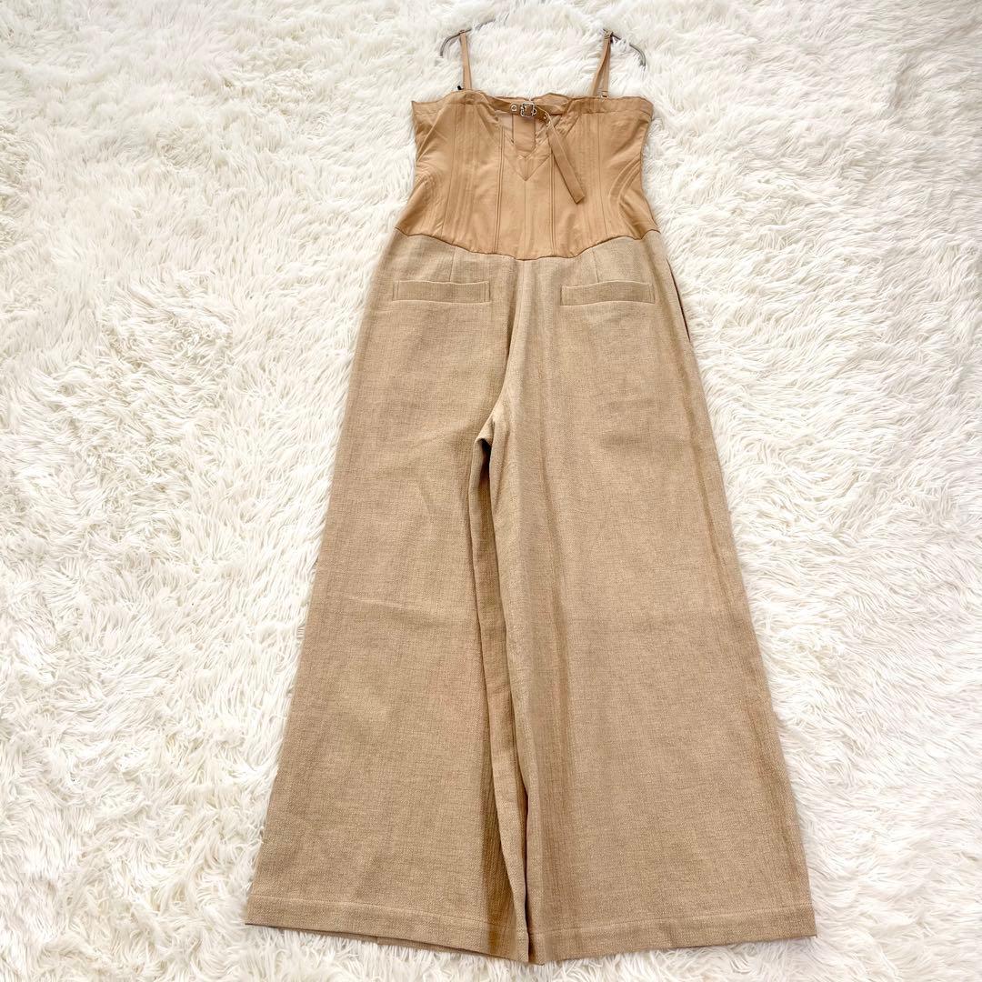 新品✨ プランクプロジェクト リネン混 コンビネーションベアトップロンパース 麻