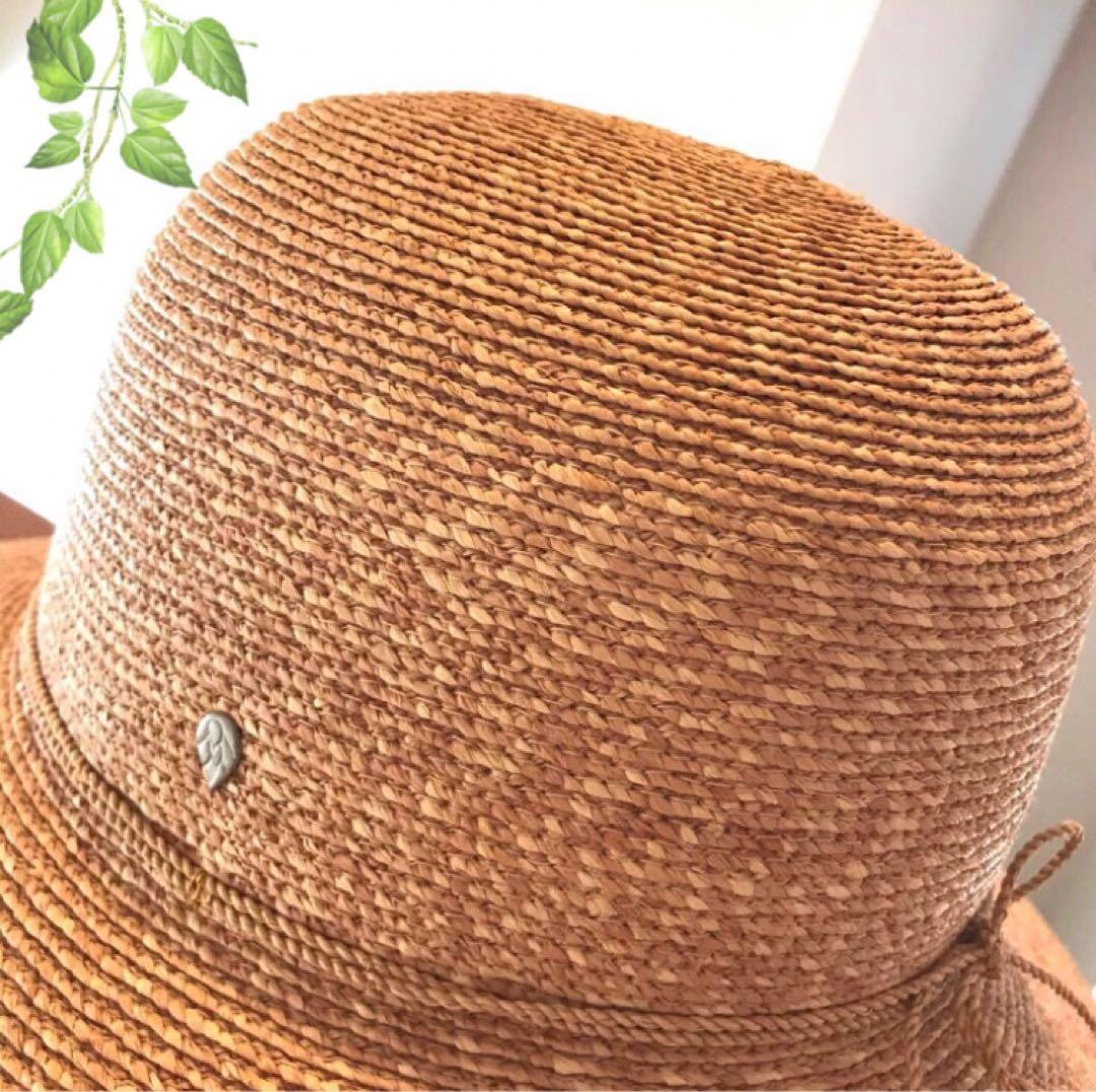 ヘレンカミンスキー　ラフィアハット　ハンドメイド　麦わら帽子　日除け　ナチュラル