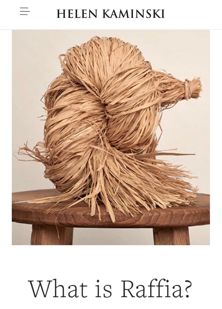 ヘレンカミンスキー　ラフィアハット　ハンドメイド　麦わら帽子　日除け　ナチュラル