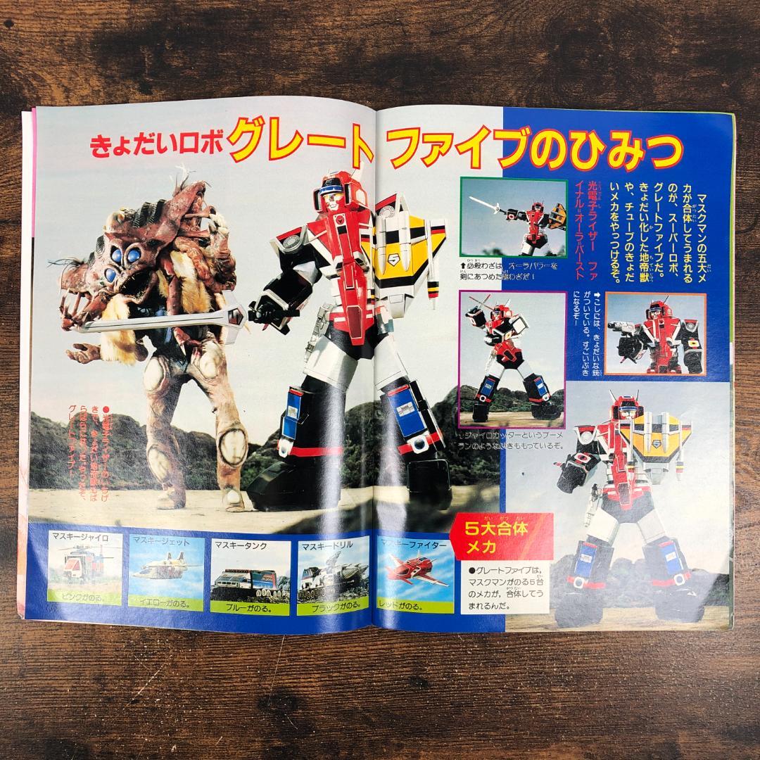 1987年 光戦隊マスクマン ひみつ大図鑑 テレビマガジン4月号ふろく