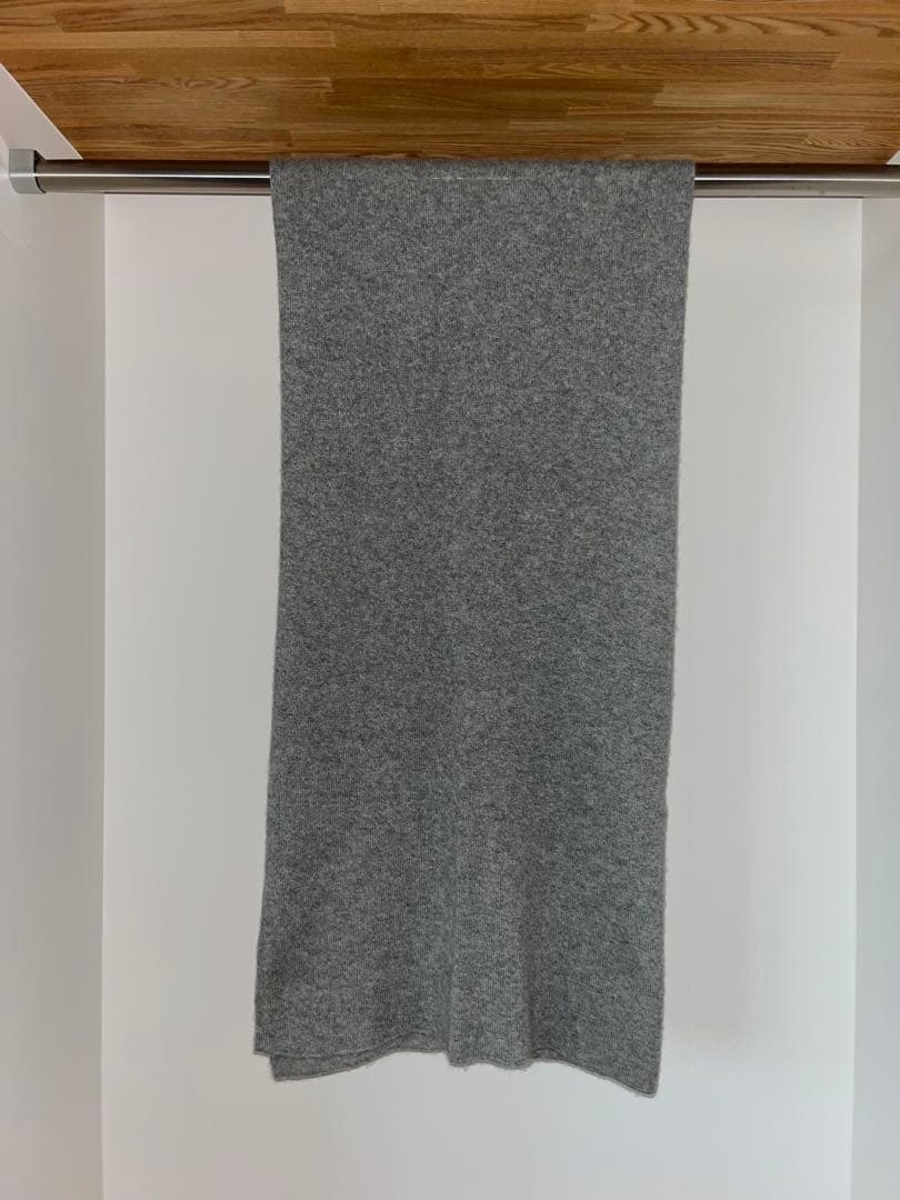 Johnstons of Elgin カシミヤマフラー グレー