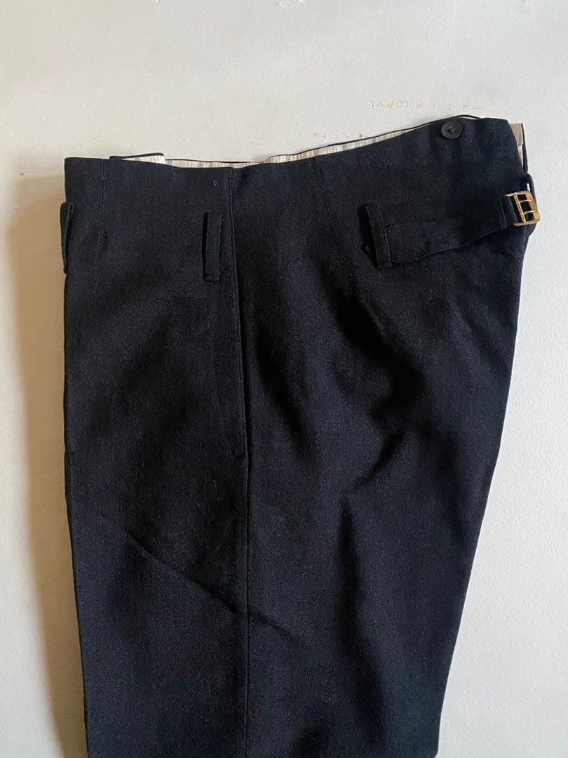 パンツ 50s- vintage buckle back wool slacks