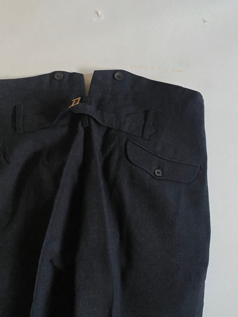 パンツ 50s- vintage buckle back wool slacks