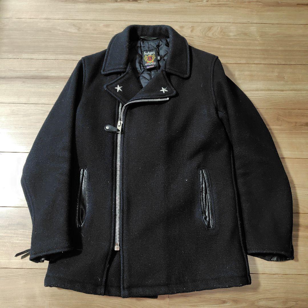 ひ*ろ様 Schott ピーコート サイズ18 黒 ウール